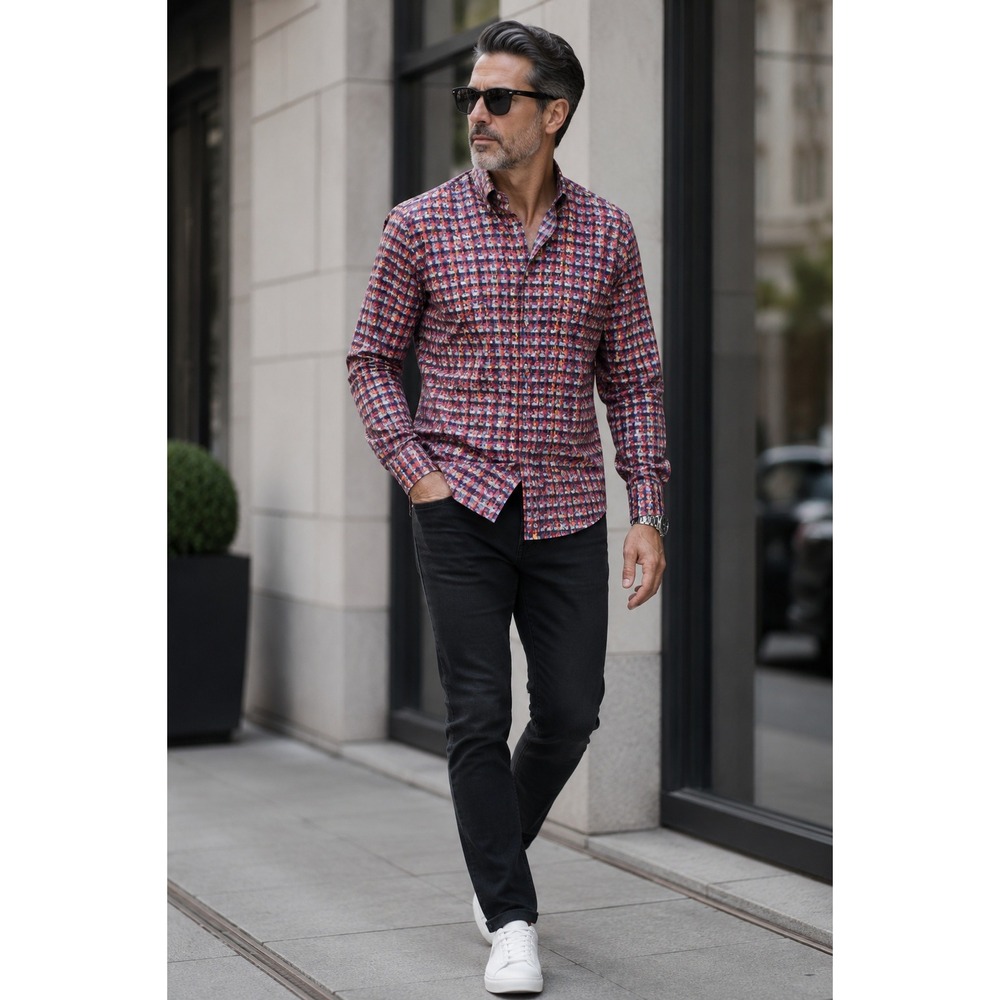 Visconti Black XL Designer Shirt Artcore Dopamine Dressing Street Luxury